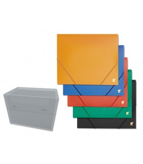 PACK 5 CARPETA DE GOMAS Y SOLAPAS OPACA A4