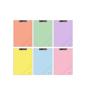 CARPETA PASTEL C/PINZA A4