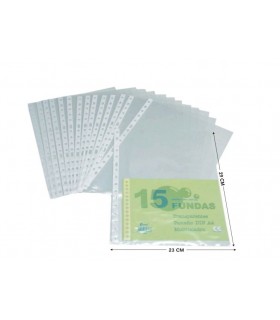 PACK 15 FUNDAS MULTITALADRO A4