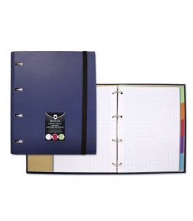 CARPETA DE CARTÓN 4 ANILLAS C/ RECAMBIO AZUL