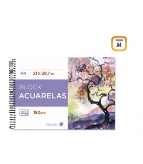 CUADERNO DE DIBUJO A4 190GR 20H ACUARELAS