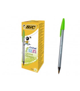 BOLÍGRAFO BIC CRISTAL FUN VERDE