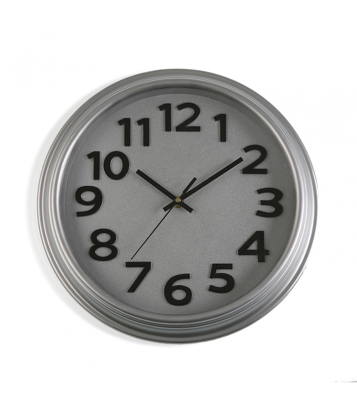 RELOJ COCINA PLATA 32,7 CM