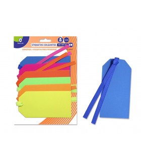PACK 6 ETIQUETAS COLGANTES FLUORESCENTES