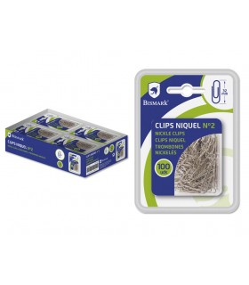 BLISTER 100  CLIPS NIQUEL  32MM