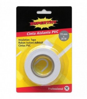 CINTA AISLANTE PVC 19 mm x 20 m BLANCA