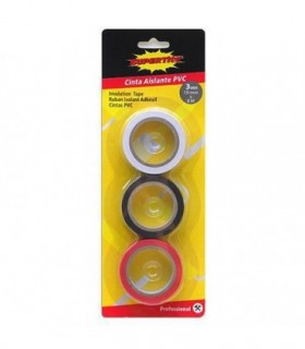 CINTA AISLANTE PVC 3 UDS 19 mm x 8 m