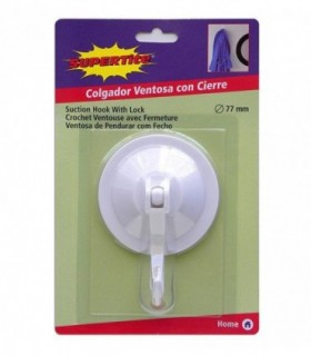 COLGADOR VENTOSA CIERRE SEGURIDAD 77MM
