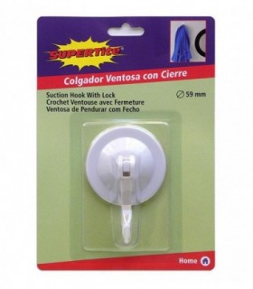 COLGADOR VENTOSA CIERRE SEGURIDAD 59MM