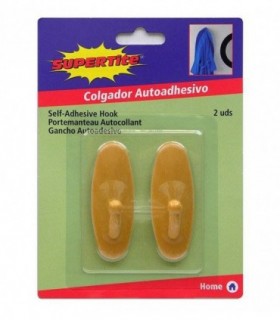 COLGADOR COLOR MADERA  OVALAD LARGO 2UDS