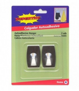 COLGADOR AUTOADHES 2UDS ACERO INOX