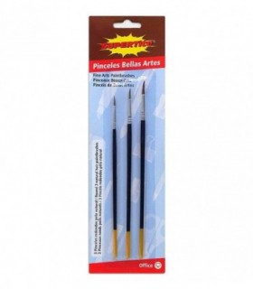 PINCELES ARTES REDONDOS 3 UDS