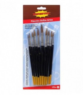 PINCELES ARTES REDONDOS 10 UDS