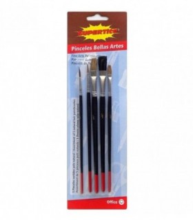 PINCELES ARTES 3 PLANOS 2 REDONDOS