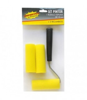 SET P. RODILLO ESPUMA 10CM + 2 RECAMBIOS