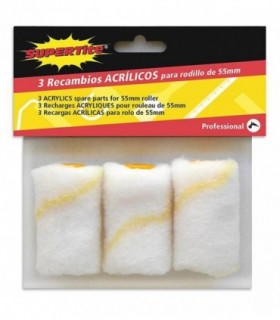 3 RECAMBIOS ACRILICOS PARA RODILLO 55MM