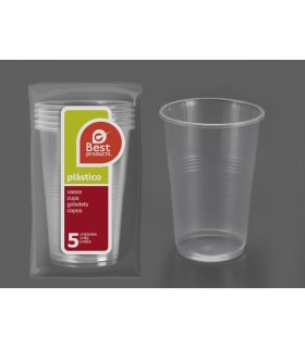 S/5 VASO LITRONA TRANSP IRROMPIBLE PP