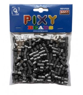 Pixy Hama beads, Plata, 500uds áprox