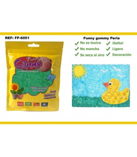 Perlas flexibles, Verde, Funny gommy