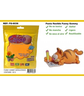 Pasta Flexible, Naranja, Funny Gommy