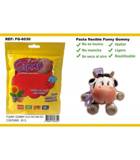 Pasta Flexible, Rojo, Funny Gommy