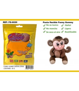 Pasta Flexible, Naranja, Funny Gommy