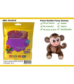 Pasta Flexible, Morado, Funny Gommy
