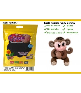 Pasta Flexible, Negro, Funny Gommy