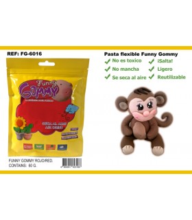 Pasta Flexible, Rojo, Funny Gommy