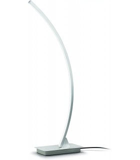 Philips myLiving - Lámpara de mesa con LED integrado, blanca cálida [Clase A+]