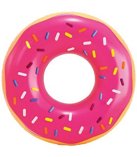 Intex 56256NP - Rueda hinchable INTEX, flotador donut, de fresa, Ø99x25 cm, donut hinchable piscina, hinchable playa, flotador r