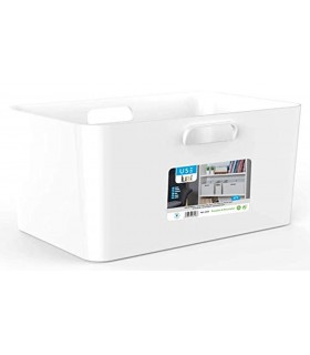 TIENDA EURASIA® Cajas de Almacenaje con Asas - Organizadores de Plástico Multiusos - Ideales para baño, cocina, salón, dormitori