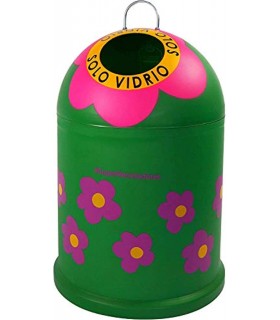 TIENDA EURASIA - Cubo de Basura para Reciclaje de Vidrio Original, Medidas: 29x29x45cm