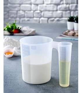 TIENDA EURASIA® Jarra Medidora de Plastico Transparente - Utensilios de Cocina - Ideal para Reposteria
