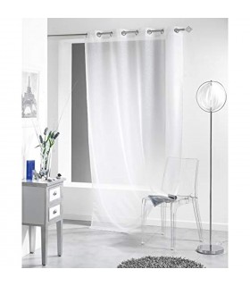 TIENDA EURASIA® Cortina de Visillo con Anillas 140 x 240 cm - 1 Unidad - Diseño Sencillo y Moderno - Ideal para salón o Dormitor