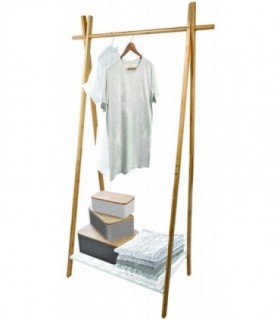 Perchero de Pie Madera Blanco Estilo Nordico - 64 x 44 x 160,5 cm