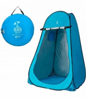 Tienda campaña cambiador para camping con suelo 120x120x190 cm Azul