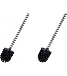 Pack 2 Escobillas de Baño - Recambio de Escobilla WC de Baño de Acero Inoxidable - Ø8 x 35x5 cm