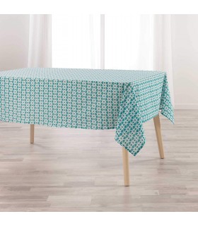 Mantel Antimanchas 100% Algodón - Mantel Estampado Rectangular 140 x 240 cm