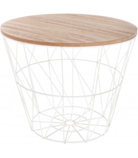 Mesa Auxiliar Nordica (Blanco, D 38 x H 30,5 cm)