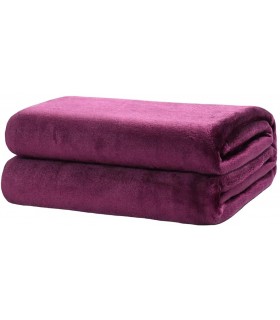 Mantas para Sofá de Terciopelo - Material 100% Microfibra (Violeta, 130 X 160 CM)