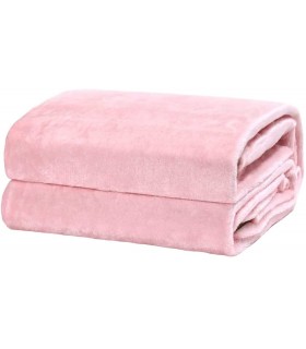 Mantas para Sofá de Terciopelo - Material 100% Microfibra (Rosa, 130 X 160 CM)