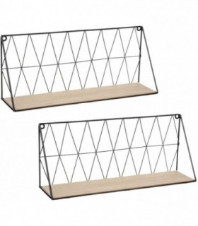 Pack 2 Estanterias de Pared Estilo Industrial Medida 48 x 12 x 20 cm