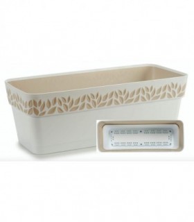 Maceta de Plástico (Blanco, 50 cm Rectangular)