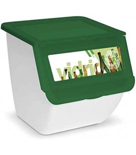 Cubos de Basura de Reciclaje para Cocina Apilables. Contenedores de 36L (Papel - Vidrio - Plastico). Medida 39x3