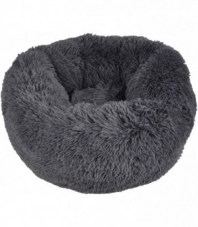 Cama para Gatos de Felpa Fabricado en Poliester (Ø 55 x h 25 cm Antracita)