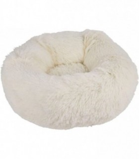 Cama para Gatos de Felpa Fabricado en Poliester (Ø 55 x h 25 cm Crudo)