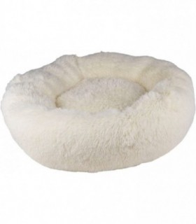 Cama para Gatos de Felpa Fabricado en Poliester (Ø 75 x h 24 cm Crudo)
