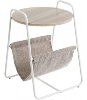 Mesa Auxiliar Nórdica Revistero 40 x 40 x 55 cm (Blanco)
