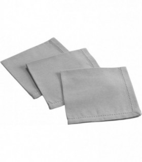 Pack de 3 Servilletas de Tela 40 x 40 cm (Gris Claro)